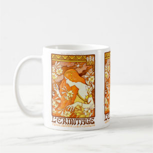 Vintage Poster French Magazine Art Nouveau Woman Coffee Mug