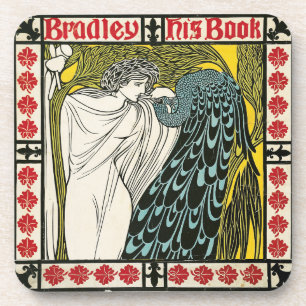 Vintage Poster:Peacock:Woman Coaster