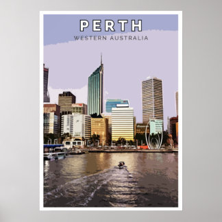 Vintage Poster - Perth, Western Australia