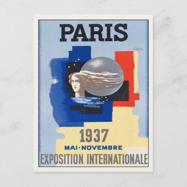 Vintage Poster Postcard Print from Paris, France (Front)
