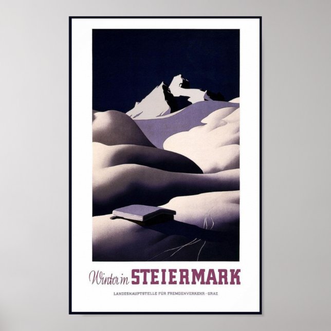 Vintage Poster Print Styria Travel (Front)