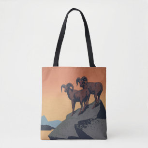 Vintage Poster Promoting Travel To National Parks Tote Bag