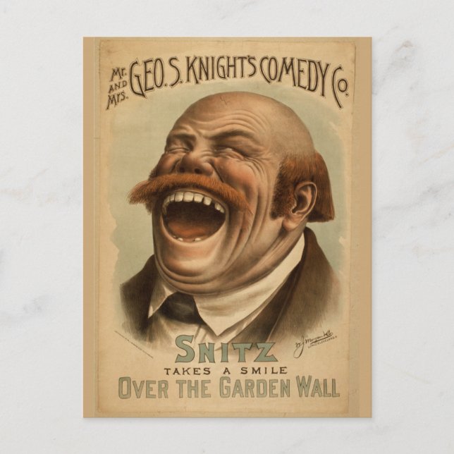 Vintage Poster: Snitz Over the Garden Wall Postcard (Front)