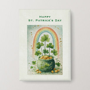 Vintage Pot of Gold and Rainbow St. Patrick's