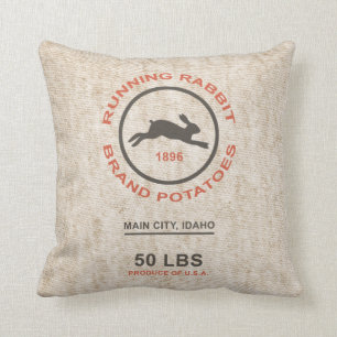 Vintage Potato Sack Cushion