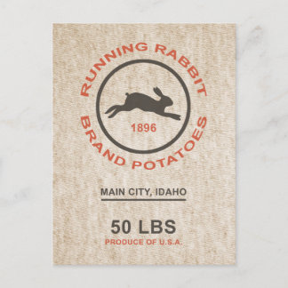 Vintage Potato Sack Postcard
