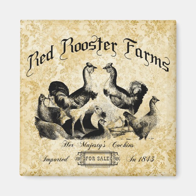 Vintage Poultry Farm Advertisement  Magnet (Front)