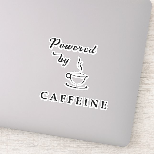 Vintage Powered by Caffeine Typography Quote (Detail)