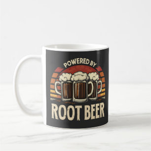 Vintage Powered By Root Beer Funny Drinking Coffee Mug