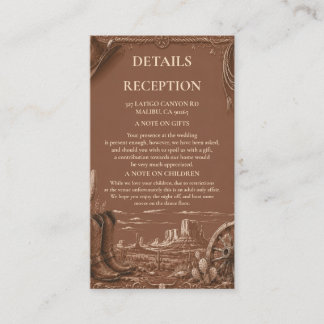 Vintage Prairie Rustic Enclosure Card