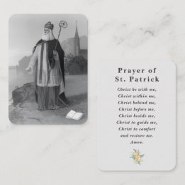 Vintage Prayer of St. Patrick Catholic Prayer Card