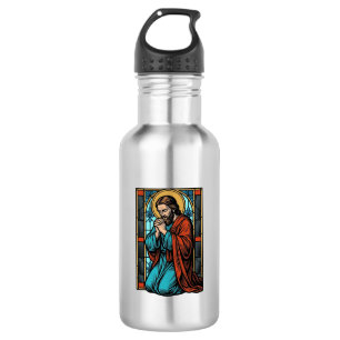 Vintage Praying Religious Figure Vector Shirt Desi 532 Ml Water Bottle