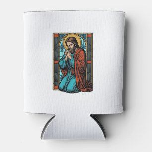 Vintage Praying Religious Figure Vector Shirt Desi Can Cooler