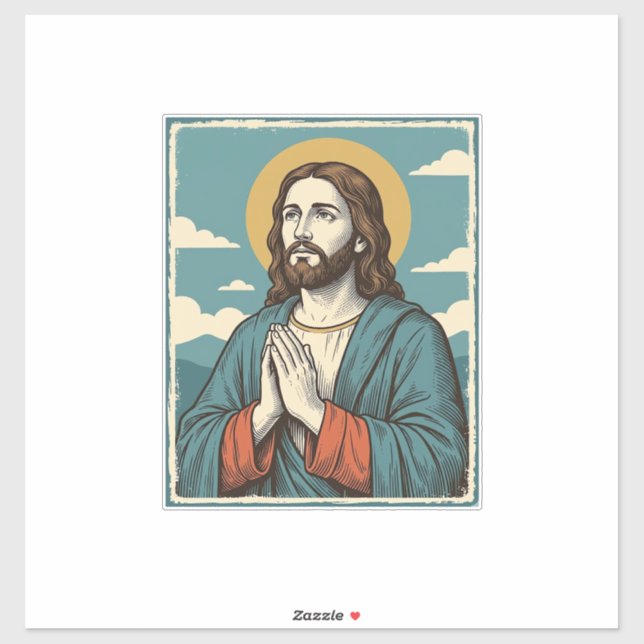 Vintage Praying Saviour Religious Shirt Design_1 (Sheet)