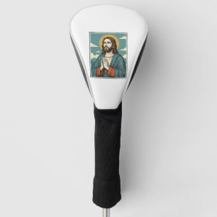 Vintage Praying Saviour Religious Shirt Design_1 Golf Head Cover