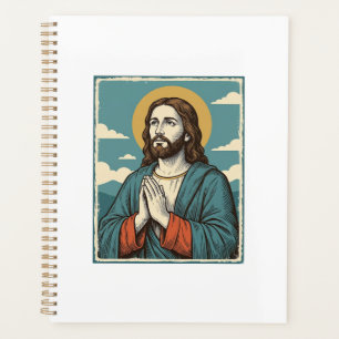 Vintage Praying Saviour Religious Shirt Design_1 Planner