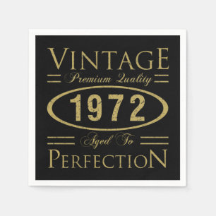 Vintage Premium 1972 50th Birthday Napkin