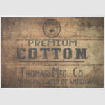 Vintage Premium Cotton Crate Decoupage Tissue Pape Tissue Paper<br><div class="desc">This vintage inspired crate is the ultimate reflection of an old cotton mill. Use this tissue paper for decoupage or gift wrapping. Perfect compliment to arts and crafts or to create a unique decoupage furniture piece. Let your imagination bloom with this old style vintage wooden box.</div>
