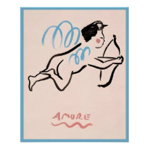 Vintage, Preppy Coquette Girl Glossy Poster