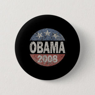 Vintage President Barack Obama 2008 Campaign 6 Cm Round Badge