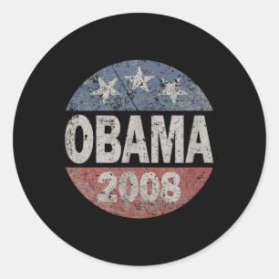 Vintage President Barack Obama 2008 Campaign Classic Round Sticker