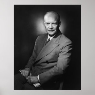 Vintage President Dwight D. Eisenhower Photograph Poster