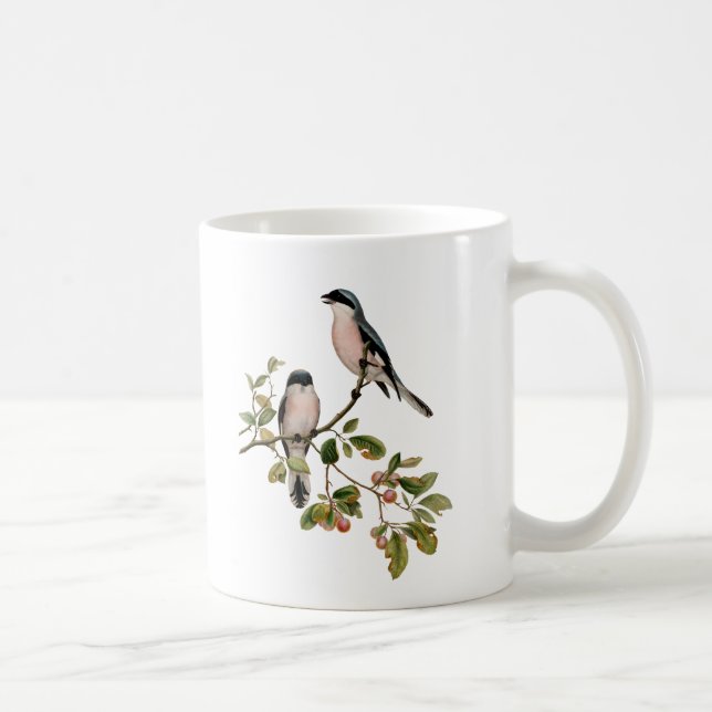 Vintage Pretty Birds on a Branch Coffee Mug (Right)