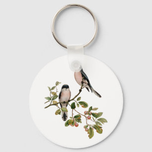 Vintage Pretty Birds on a Branch Key Ring