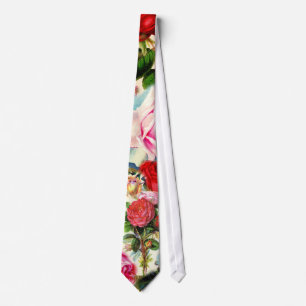 Vintage Pretty Chic Floral Rose Garden Collage Tie