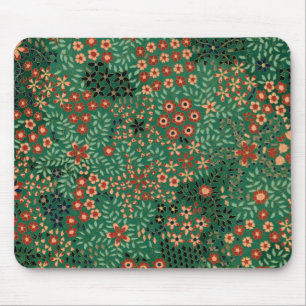 Vintage pretty Japanese floral pattern Mouse Pad