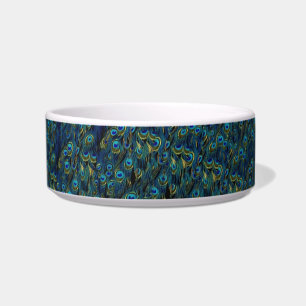 Vintage Pretty Peacock Bird Feathers Wallpaper Bowl