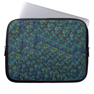 Vintage Pretty Peacock Bird Feathers Wallpaper Laptop Sleeve