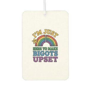 Vintage Pride Bigots Upset Rainbow Shirt Design_1 Car Air Freshener