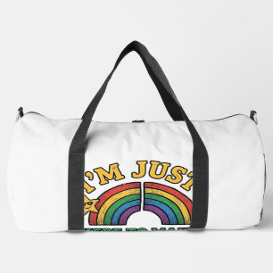 Vintage Pride Bigots Upset Rainbow Shirt Design_1 Duffle Bag