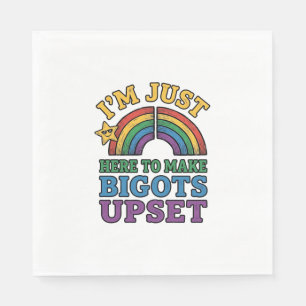 Vintage Pride Bigots Upset Rainbow Shirt Design_1 Napkin