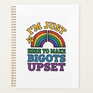 Vintage Pride Bigots Upset Rainbow Shirt Design_1 Planner