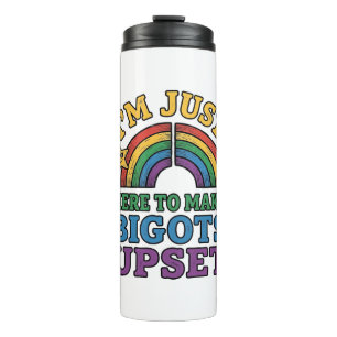 Vintage Pride Bigots Upset Rainbow Shirt Design_1 Thermal Tumbler
