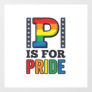 Vintage Pride Letter P Rainbow Shirt Design_1