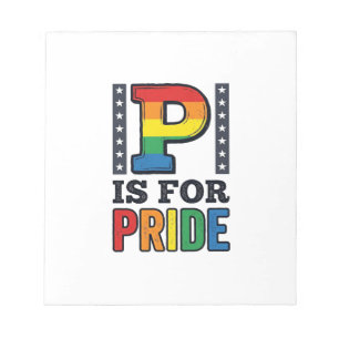 Vintage Pride Letter P Rainbow Shirt Design_1 Notepad