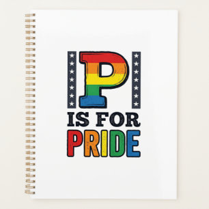 Vintage Pride Letter P Rainbow Shirt Design_1 Planner