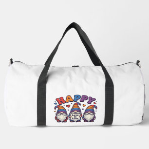 Vintage Pride Month Gnome Rainbow Shirt Design_1 Duffle Bag