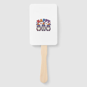 Vintage Pride Month Gnome Rainbow Shirt Design_1 Hand Fan