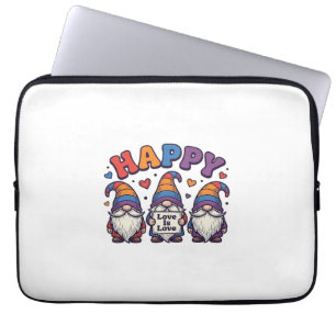 Vintage Pride Month Gnome Rainbow Shirt Design_1 Laptop Sleeve