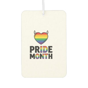 Vintage Pride Month Horned Heart Shirt Design_1 Car Air Freshener