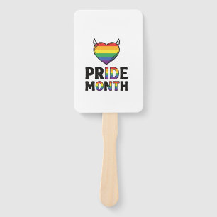 Vintage Pride Month Horned Heart Shirt Design_1 Hand Fan