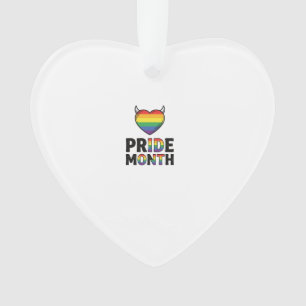 Vintage Pride Month Horned Heart Shirt Design_1 Ornament