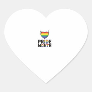 Vintage Pride Month Horned Heart Shirt Design_1 Sticker