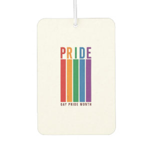 Vintage Pride Month Rainbow Typography Shirt Desig Car Air Freshener