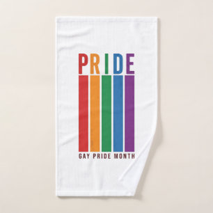 Vintage Pride Month Rainbow Typography Shirt Desig Hand Towel