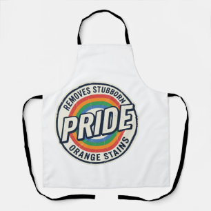 Vintage Pride Protest Rainbow Badge Vector Design_ Apron